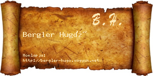 Bergler Hugó névjegykártya